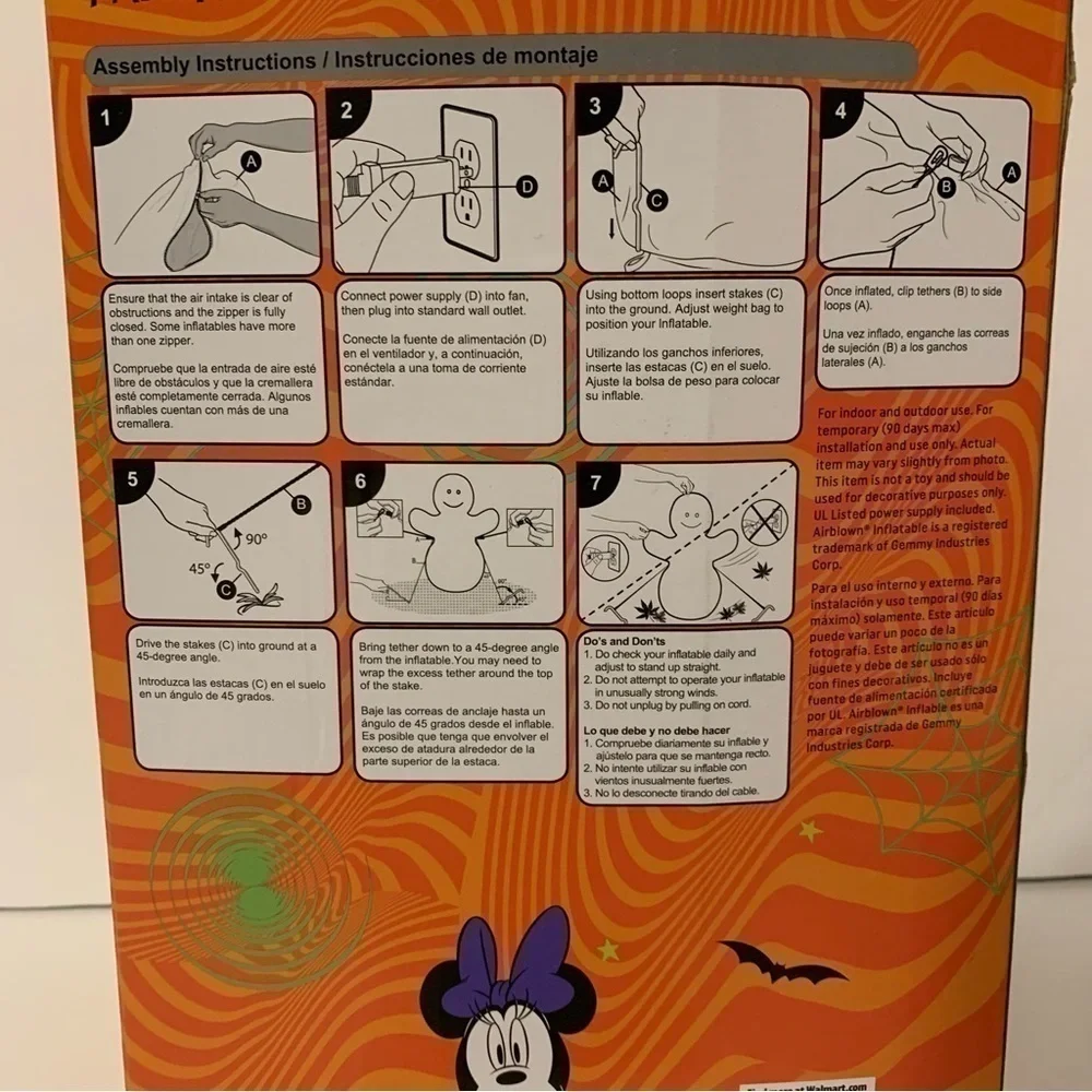 NIB. DISNEY Minnie Mouse Witch Halloween Inflatable